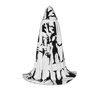 ZXMDZTSS Silhouettes of Martial - Capes à capuche imprimées pour jeunes | Capes pour adolescents | Costume d'Halloween | Vêtements de fête réutilisables L