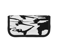 ZXMDZTSS Silhouettes of Martial - Trousse à stylos en toile - Design élégant bicolore | Organiseur de maquillage et de papeterie pour l'école, les voyages, Noir , Taille unique, Sac de voyage