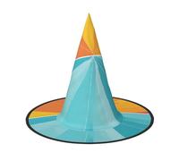 ZXMDZTSS Sunset Sunrise Sea - Chapeau d'Halloween imprimé pour adultes | Tenue de festival | Accessoire de costume de sorcière | Tissu Oxford 1 pièce