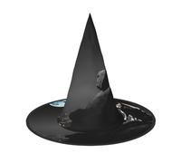 ZXMDZTSS Wolf Night Moon - Chapeau d'Halloween imprimé pour adultes | Tenue de festival | Accessoire de costume de sorcière | Tissu Oxford 1 pièce