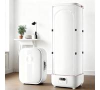 zxmeimm Machine à Repasser Automatique Pliable 900W - Défroisseur Vapeur et Sèche-Linge,Protection Pannes,Désinfection Vêtements,Portable Appartement/Camping