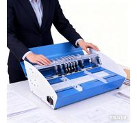 zxmeimm Machine De Rainage électrique,Raineuse De Papier 3 en 1,Machine De Rainage De Papier De 460/520mm,Plieuse De Papier,Raineuse De Papier en Métal Robuste De Bureau 460mm