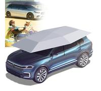 zxmeimm Tente De Voiture Universelle,Couverture De Parapluie De Voiture D'été Entièrement Automatique,Auvent De Carport Mobile De Tente Extérieure avec Télécommande,Grey-4.2m