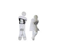 ZXMJYHK Stickers muraux miroirs décoratifs WC Autocollant Famille Bricolage Décor Miroir Sticker Home Décor for Salle de Bain Amovible Mignon Homme Femme d'eau (Color : Marron)