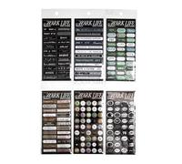 ZXMNBH 1 pièce/paquet d'autocollants en papier brise de nuit fraîche pour scrapbooking, kit d'autocollants de journal, fournitures de journal intime, collage, planificateur, ordinateur portable,