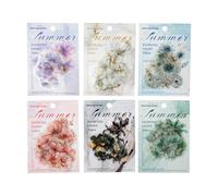 ZXMNBH Lot de 15 autocollants en PET étanches avec lumières fluides sur la rivière de l'oubli pour scrapbooking, fournitures de journal, agenda, collage, papier pour ordinateur portable