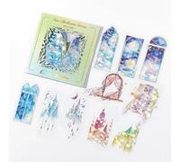 ZXMNBH Lot de 20 autocollants en PET pour scrapbooking, château vintage, esthétique, agenda, agenda, journal, fournitures décoratives