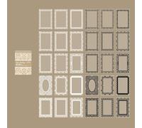 ZXMNBH Lot de 30 autocollants en PET pour scrapbooking, cadre en dentelle, agenda, agenda, journal, fournitures décoratives