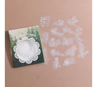 ZXMNBH Lot de 30 autocollants en PET pour scrapbooking, langage des fleurs, esthétique, agenda, agenda, journal, fournitures décoratives