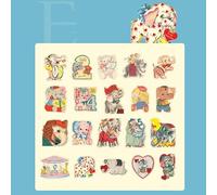 ZXMNBH Lot de 40 autocollants en PET pour scrapbooking - Motif éléphant mignon - Pour agenda, agenda, journal, journal intime, fournitures décoratives