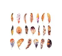 ZXMNBH Lot de 40 autocollants en PET pour scrapbooking - Plume chaude - Esthétique - Agenda - Fournitures décoratives