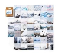 ZXMNBH Lot de 45 autocollants pour scrapbooking, champ de neige, papier esthétique, agenda, agenda, journal, fournitures décoratives