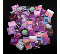 ZXMNBH Lot de 46 autocollants pour scrapbooking - Violet - Papier esthétique - Agenda, agenda, journal intime, fournitures décoratives