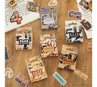 ZXMNBH Lot de 46 fragments de papier de notes pour scrapbooking, fournitures de journal, journaux, agenda, agenda, collage, cartes, embellissements, ensembles de papier d'artisanat