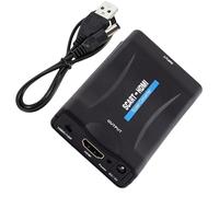 ZXNJA Adaptateur Convertisseur Péritel Hdmi, Adaptateur Péritel vers Hdmi avec Câble USB, Full HD 720p/1080p Plug and Play DVD/Sky Box/N64/Vhs/Ps4/Vcr/Wii HDTV/Projecteur/Moniteur