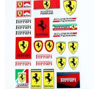 ZXNMCB Autocollant de Voiture pour Ferrari, Autocollants décoratifs Convient, Garde-Boue Fenêtre Pare-Chocs Corps Badge Emblème, Trunk Logo Stickers,A