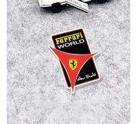 ZXNMCB Autocollant de Voiture pour Ferrari, Autocollants décoratifs Convient, Garde-Boue Fenêtre Pare-Chocs Corps Badge Emblème, Trunk Logo Stickers,F