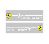 ZXNMCB Autocollant de Voiture pour Ferrari, Autocollants décoratifs Convient, Garde-Boue Fenêtre Pare-Chocs Corps Badge Emblème, Trunk Logo Stickers,B