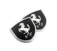 ZXNMCB Autocollant de Voiture pour Ferrari, Autocollants décoratifs Convient, Garde-Boue Fenêtre Pare-Chocs Corps Badge Emblème, Trunk Logo Stickers