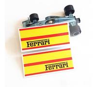 ZXNMCB Autocollant de Voiture pour Ferrari, Autocollants décoratifs Convient, Garde-Boue Fenêtre Pare-Chocs Corps Badge Emblème, Trunk Logo Stickers,C