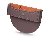 ZXNMCB Organisateur Siège de Voiture pour Maserati Ghibli/Spyder/Quattroporte/Levante SUV, Boîte de Rangement pour Siège Écart de Voiture, Organisateur De Siège D'auto,1 One-B Dark Brown