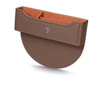 ZXNMCB Organisateur Siège de Voiture pour Maserati Ghibli/Spyder/Quattroporte/Levante SUV, Boîte de Rangement pour Siège Écart de Voiture, Organisateur De Siège D'auto,1 One-A Light Brown