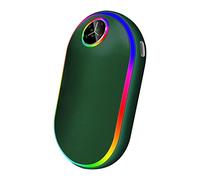 ZXNQ 10000mAh Chaufferette Main Electrique à Luminescence, 18 Heures Chauffe Main Réutilisable Portable, Chauffé Double Face,Vert