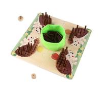 Zxpjkyu 1 Jeu de Hérisson Jouet de Comptage Jeu de Plateau en Bois Bâtonnet d'Arithmétique Jouet de Motricité Fine Fonction Éducative Adapté pour