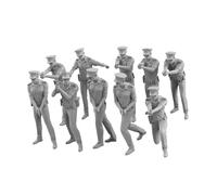 Zxpjkyu 10 Pièces Figurines Miniatures Armée Hommes Non Peints Résine à Assembler pour Décor Table Sable Scène Maquette Convient Cadeau Collection, 2.5 Cm