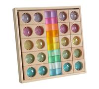 Zxpjkyu 100 Pièces Blocs de Construction Ensemble Blocs Jeu d'Empilement Cubes Jouets Educatifs Acrylique Transparent avec Boîte en, Triple orthographe