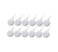 Zxpjkyu 12 Boules Blanches Vierges à Décorer Soi-même pour Noël, Mariage, Maison Ou Fête.