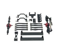 Zxpjkyu 15 Pièces RC Metal Shock Mount Accessoires Direction Servo Axe Liens Court Long Amortisseur Pédale Matériau Métal et Caoutchouc Fonction Remplacement, noir