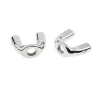 Zxpjkyu 2 Pièces Cymbal Wingnut Attachments de Support de Batterie Vis Rapide Alliage Léger pour Montage Rapide Adapté Aux Amateurs Écoles Cours de Musique, Argent 8mm