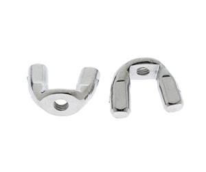 Zxpjkyu 2 Pièces Cymbal Wingnut Attachments de Support de Batterie Vis Rapide Alliage Léger pour Montage Rapide Adapté Aux Amateurs Écoles Cours de Musique, Argent 6mm