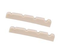 Zxpjkyu 2 Pièces Écrou Basse Électrique 4 Cordes Plastique Accessoire Remplacement Rainuré Convient Aux Musiciens Pratiques Musicales, blanc