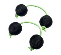 Zxpjkyu 2 Pièces Rhythm Sand Ball Instrument Shaker Rattle Percussion Main Tambour Maracas Portable En Corde de pour Adapté pour Fêtes, Noir