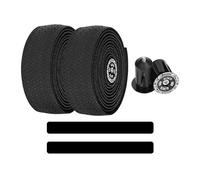 Zxpjkyu 2 Pièces Rubans Guidon Vélo Route Maintien Optimal Antidérapant Shockproof Imperméable Adapté pour Cyclistes Passionnés Vélos Fixes Balades Extérieure, Noir