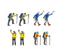 Zxpjkyu 2x 4 Pièces 1:87 Mini Figurines de Randonnée et D'escalade, Personnages Miniatures, Construction de Décors