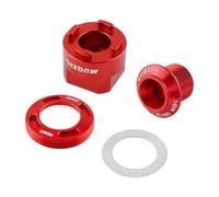 Zxpjkyu 3 Pièces Extracteur Manivelle Vélo Outil Retrait Capuchon Aluminium Alliage Boulon Auto-extracteur Précision Convenable pour Atelier Cycliste, Rouge, 4 Pièces