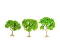 Zxpjkyu 3 Pièces Miniature Arbre Modèle pour Train Scène Chemin de Fer Arbre Maquette Architecture Diorama Adapté pour Décoration Micro, Arbres Verts