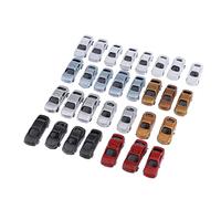 Zxpjkyu 30 Pièces Modèle Voiture Représentation Peinte Miniature Plastique Accessoire Équipement Rue Adapté à L'Élaboration de Lay-out Urbain Décoration Salon, 30 pièces
