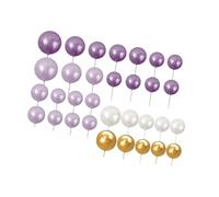 Zxpjkyu 32x - Décorations pour Gâteaux, Mini Ballons En Mousse pour La Préparation de Gâteaux, Desserts et Fêtes de Noël En Famille, avec Violet
