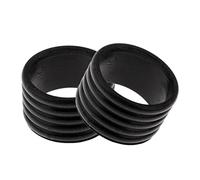 Zxpjkyu 4 Anneaux de Fixation pour Manche de Raquette de Badminton et de Tennis, Sangle de Recouvrement Blanche, Néron