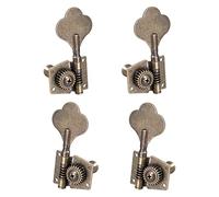 Zxpjkyu 4 Pièces Mécaniques pour Basse Électrique Chevilles Accordeur Clés Tuner Boutons Métal Installation Facile Remplacement Convient Utilisation, 2L2R Bronze