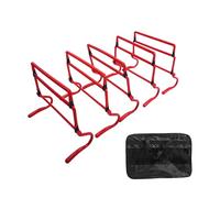 Zxpjkyu 5 Pièces Haies D'Agilité Matériel de Obstacles Athlétiques Équipement de Force Barrières D'Entraînement en PVC Robuste Approprié pour La Prép, Rouge