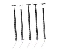 Zxpjkyu 5 Pièces Miniature Stree Lights Lampadaire LED Modèle Train Ho Métal PP pour Jardin Décoration Cour Scènes de Parc Dioramas Ferroviaires, Noir