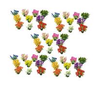 Zxpjkyu 50 Bouquets de Fleurs Miniatures pour Dioramas de Trains Miniatures, Végétation Décorative et Plantes de Jardins Féeriques, Adaptés Aux Trains Miniatu, Hauteur 3cm