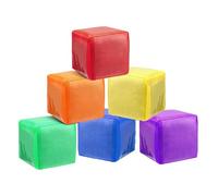 Zxpjkyu 6 Cubes de Mousse Transparente pour Construire Ses Propres Blocs à Empiler, Destinés Aux Enfants D'âge Préscolaire et Aux éducateurs.