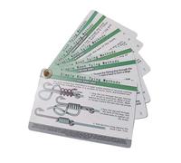 Zxpjkyu 6 Nœuds de Pêche : Guide de Poche de Référence Rapide avec Fiches de Nœuds pour Les Pêcheurs.