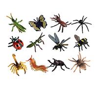 Zxpjkyu 6 Pièces Figurines Insectes Jouets Animaux Plastique Simulation Modèle Éducatif Convient pour coration Bureau Collection, Insecte-12pcs-C,